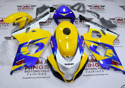 Suzuki GSXR600 Fairings (2004-2005) Yellow, Blue, White Motul at KingsMotorcycleFairings.com