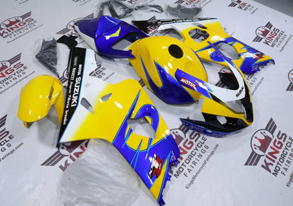 Suzuki GSXR600 Fairings (2004-2005) Yellow, Blue, White Motul from KingsMotorcycleFairings.com