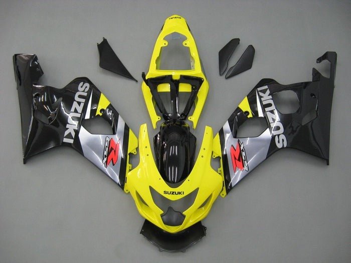 Suzuki GSXR600 Fairings (2004-2005) Yellow, Silver, Black at KingsMotorcycleFairings.com