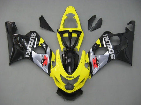 Suzuki GSXR600 Fairings (2004-2005) Yellow, Silver, Black at KingsMotorcycleFairings.com