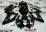 Suzuki GSXR600 Fairings (2006-2007) Black, Gold at KingsMotorcycleFairings.com