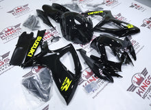 Suzuki GSXR600 Fairings (2006-2007) Black, Neon Yellow at KingsMotorcycleFairings.com