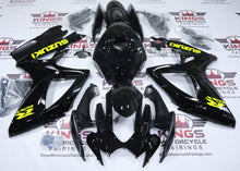 Suzuki GSXR600 Fairings (2006-2007) Black, Neon Yellow from KingsMotorcycleFairings.com