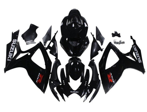 Suzuki GSXR 600 Fairings (2006-2007) Black, Red, Gray at KingsMotorcycleFairings.com