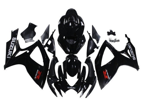 Suzuki GSXR 600 Fairings (2006-2007) Black, Red, Gray at KingsMotorcycleFairings.com