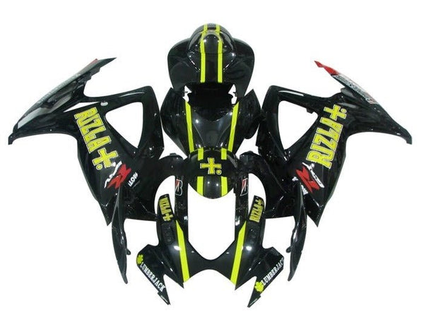 Suzuki GSXR 600 Fairings (2006-2007) Black, Yellow Rizla at KingsMotorcycleFairings.com