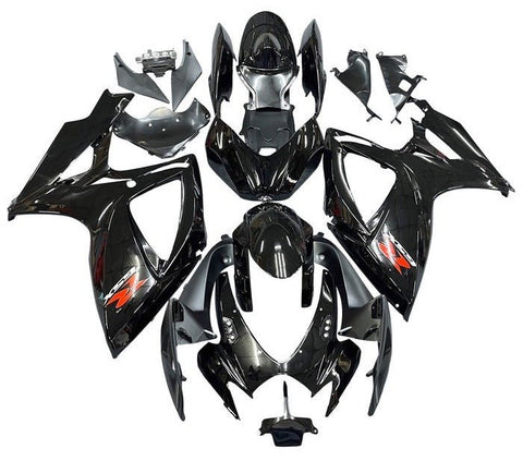 Suzuki GSXR 600 Fairings (2006-2007) Black at KingsMotorcycleFairings.com