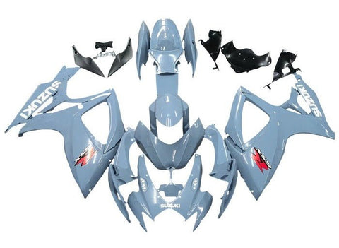 Suzuki GSXR 600 Fairings (2006-2007) Blue Gray, White, Red at KingsMotorcycleFairings.com