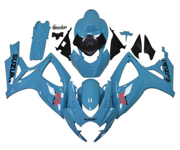 Suzuki GSXR 600 Fairings (2006-2007) Light Blue at KingsMotorcycleFairings.com