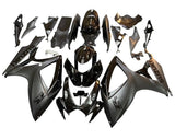 Suzuki GSXR 600 Fairings (2006-2007) Matte Black, Gloss Black at KingsMotorcycleFairings.com