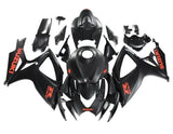 Suzuki GSXR 600 Fairings (2006-2007) Matte Black, Red at KingsMotorcycleFairings.com