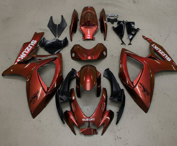 Suzuki GSXR600 Fairings (2006-2007) Red Metallic Flake at KingsMotorcycleFairings.com