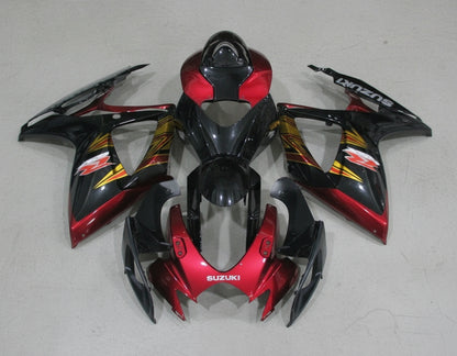 Suzuki GSXR 600 Fairings (2006-2007) Red, Black, Gold at KingsMotorcycleFairings.com