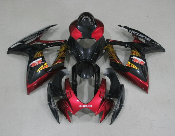 Suzuki GSXR 600 Fairings (2006-2007) Red, Black, Gold at KingsMotorcycleFairings.com
