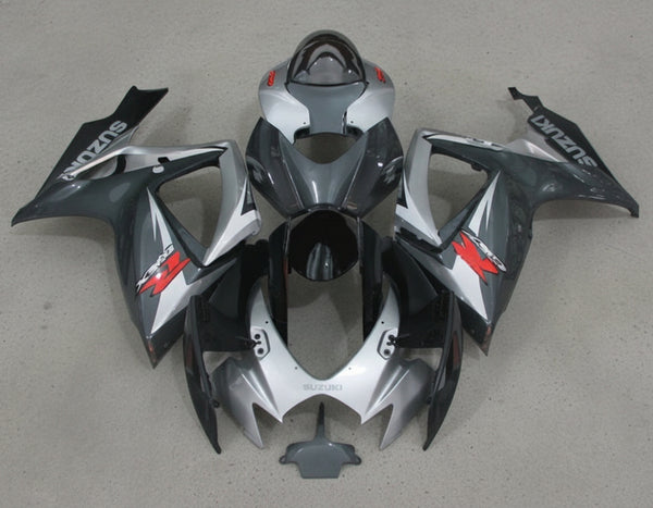 Suzuki GSXR 600 Fairings (2006-2007) Silver, Gray, Black, Red at KingsMotorcycleFairings.com