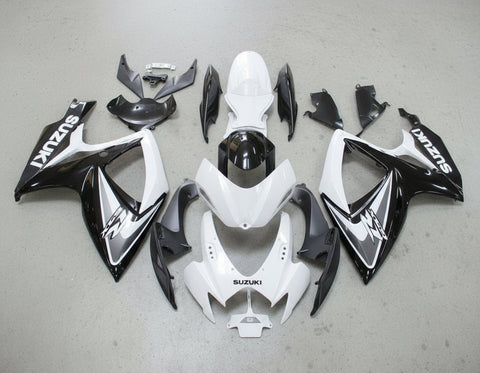 Suzuki GSXR600 Fairings (2006-2007) White, Black, Gray at KingsMotorcycleFairings.com