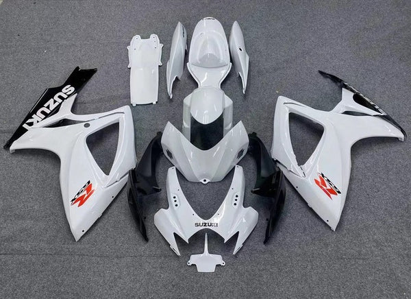 Suzuki GSXR 600 Fairings (2006-2007) White, Black, Red at KingsMotorcycleFairings.com