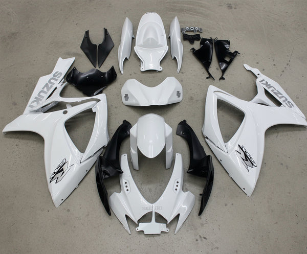 Suzuki GSXR 600 Fairings (2006-2007) White, Gray at KingsMotorcycleFairings.com