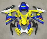 Suzuki GSXR 600 Fairings (2006-2007) Yellow, Blue Alstare at KingsMotorcycleFairings.com