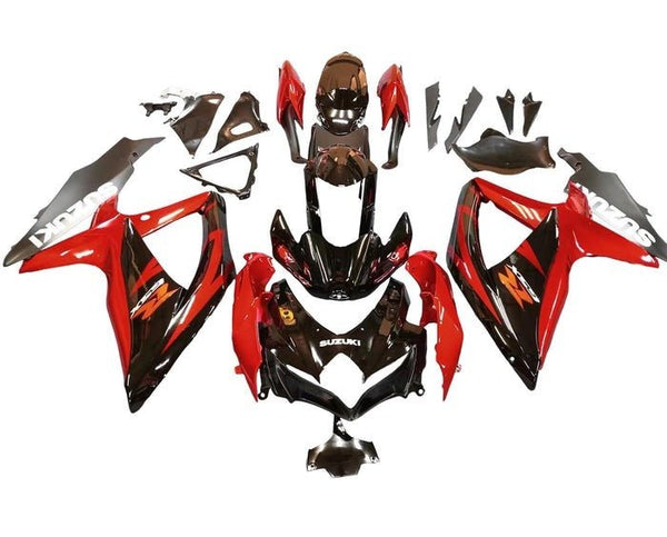 Suzuki GSXR 600 Fairings (2008-2010) Black Gloss, Red, Matte Black, White at KingsMotorcycleFairings.com