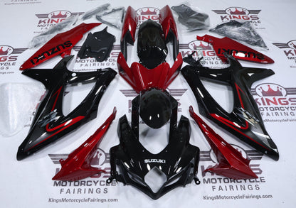 Suzuki GSXR600 Fairings (2008-2010) Black, Dark Red, Gray from KingsMotorcycleFairings.com.