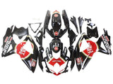 Suzuki GSXR 600 Fairings (2008-2010) Black, Red, Lucky Strike at KingsMotorcycleFairings.com