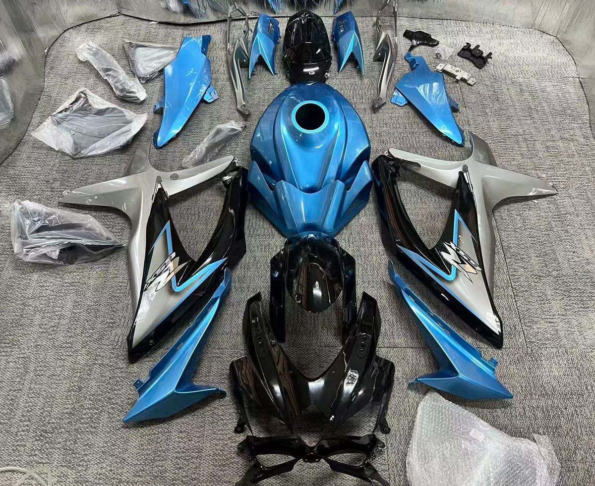 Suzuki GSXR600 Fairings (2008-2010) Black, Silver, Metallic Blue, Silver from KingsMotorcycleFairings.com