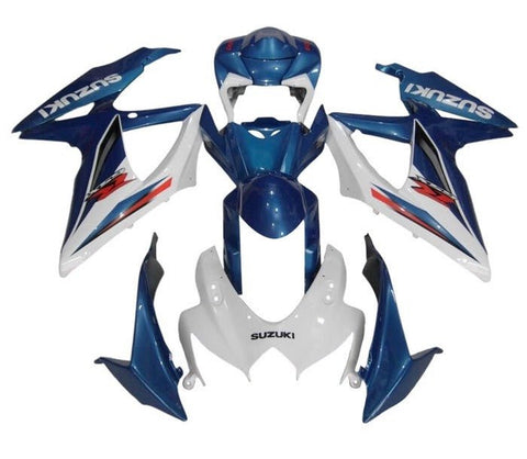 Suzuki GSXR 600 Fairings (2008-2010) Blue, White, Red, Gray at KingsMotorcycleFairings.com