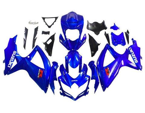 Suzuki GSXR 600 Fairings (2008-2010) Blue, White, Red at KingsMotorcycleFairings.com