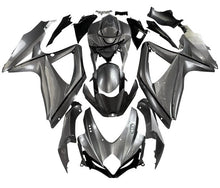 Suzuki GSXR 600 Fairings (2008-2010) Gray, Black Stripes at KingsMotorcycleFairings.com