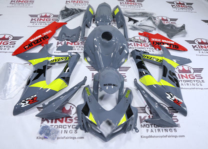 Suzuki GSXR600 Fairings (2008-2010) Gray, Black, Red, Neon Yellow from KingsMotorcycleFairings.com