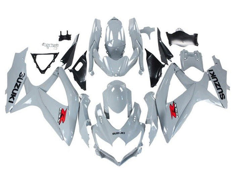 Suzuki GSXR 600 Fairings (2008-2010) Light Nardo Gray at KingsMotorcycleFairings.com