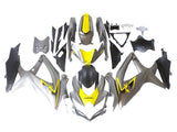 Suzuki GSXR 600 Fairings (2008-2010) Matte Silver, Yellow, Black at KingsMotorcycleFairings.com