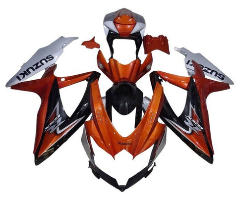 Suzuki GSXR 600 Fairings (2008-2010) Orange, Black, Gray at KingsMotorcycleFairings.com