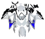 Suzuki GSXR 600 Fairings (2008-2010) White, Silver, Blue, Black at KingsMotorcycleFairings.com