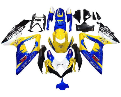 Suzuki GSXR 600 Fairings (2008-2010) Yellow, Blue, Corona Tribal at KingsMotorcycleFairings.com