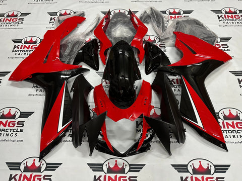 Suzuki GSXR600 Fairings (2011-2023) Red Gloss, Black Gloss at KingsMotorcycleFairings.com
