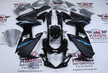 Suzuki GSXR600 Fairings (2011-2024) Black, Matte Black, Blue Stripe at KingsMotorcycleFairings.com