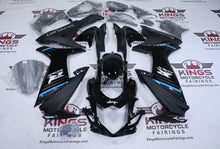 Suzuki GSXR600 Fairings (2011-2024) Black, Matte Black, Blue Stripe at KingsMotorcycleFairings.com
