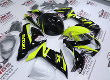 Suzuki GSXR600 Fairings (2011-2024) Black, Neon Yellow at KingsMotorcycleFairings.com