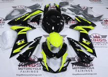 Suzuki GSXR600 Fairings (2011-2024) Black, Neon Yellow from KingsMotorcycleFairings.com