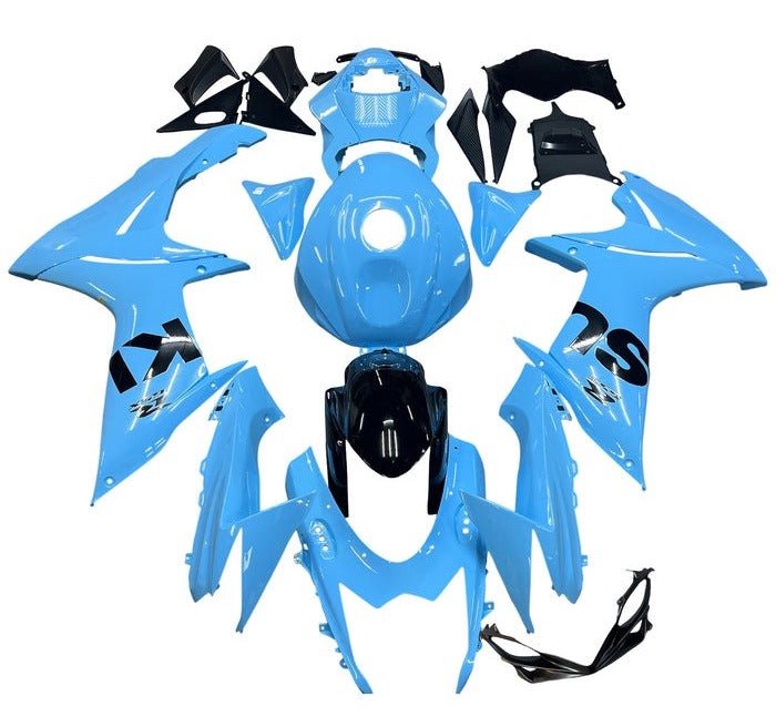 Suzuki GSXR 600 Fairings (2011-2024) Blue Sky, Black at KingsMotorcycleFairings.com