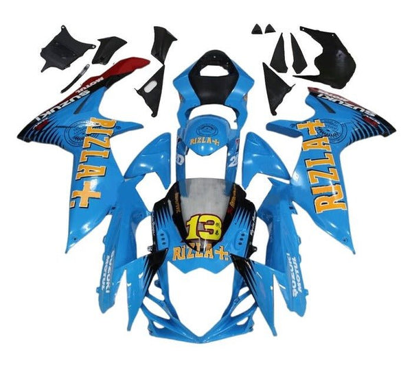 Suzuki GSXR 600 Fairings (2011-2024) Blue, Dark Yellow Rizla at KingsMotorcycleFairings.com