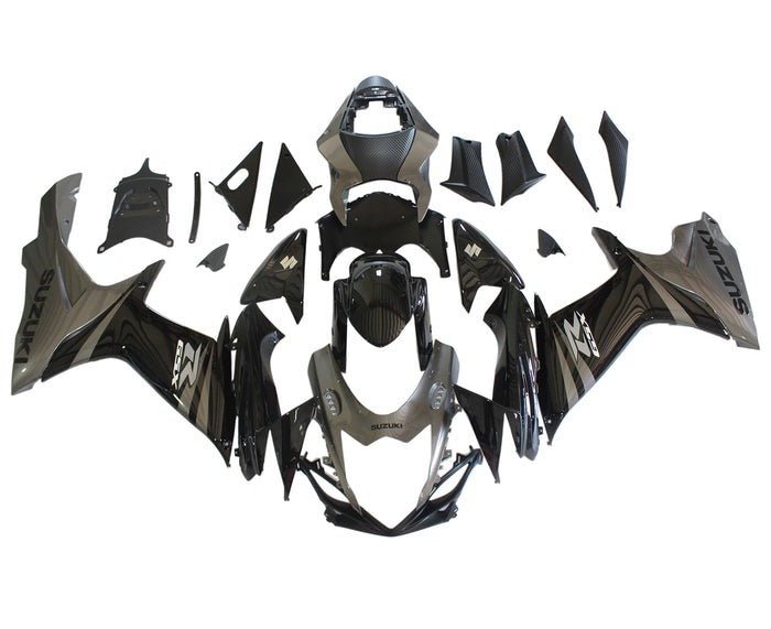 Suzuki GSXR 600 Fairings (2011-2024) Gray, Black at KingsMotorcycleFairings.com