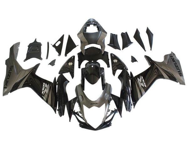Suzuki GSXR 600 Fairings (2011-2024) Gray, Black at KingsMotorcycleFairings.com