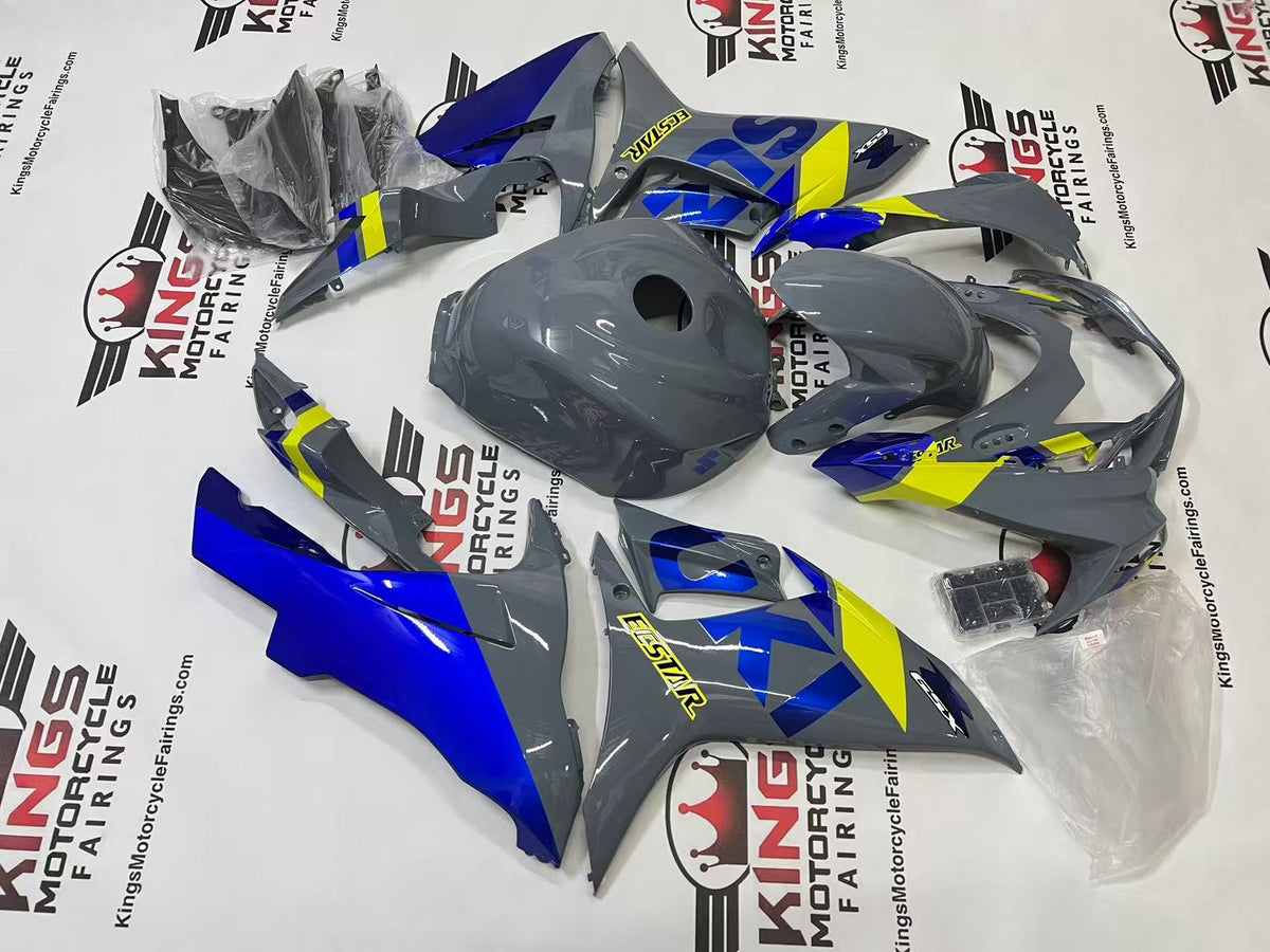 Suzuki GSXR600 Fairings (2011-2024) Gray, Blue, Yellow at KingsMotorcycleFairings.com