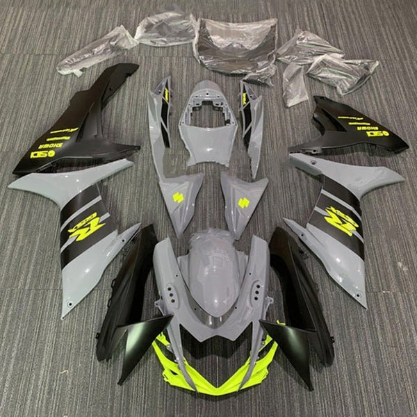 Suzuki GSXR600 Fairings (2011-2024) Gray, Matte Black, Neon Yellow at KingsMotorcycleFairings.com