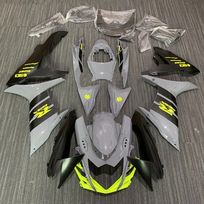 Suzuki GSXR 600 Fairings (2011-2024) Gray, Matte Black, Neon Yellow at KingsMotorcycleFairings.com