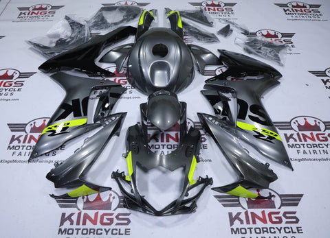 Suzuki GSXR600 Fairings (2011-2024) Gray, Neon Yellow, Black at KingsMotorcycleFairings.com