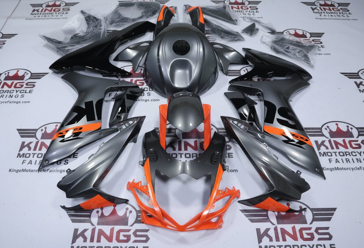 Suzuki GSXR600 Fairings (2011-2024) Gray, Orange, Black at KingsMotorcycleFairings.com